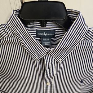 Ralph Lauren Boys Navy and White Striped Shirt